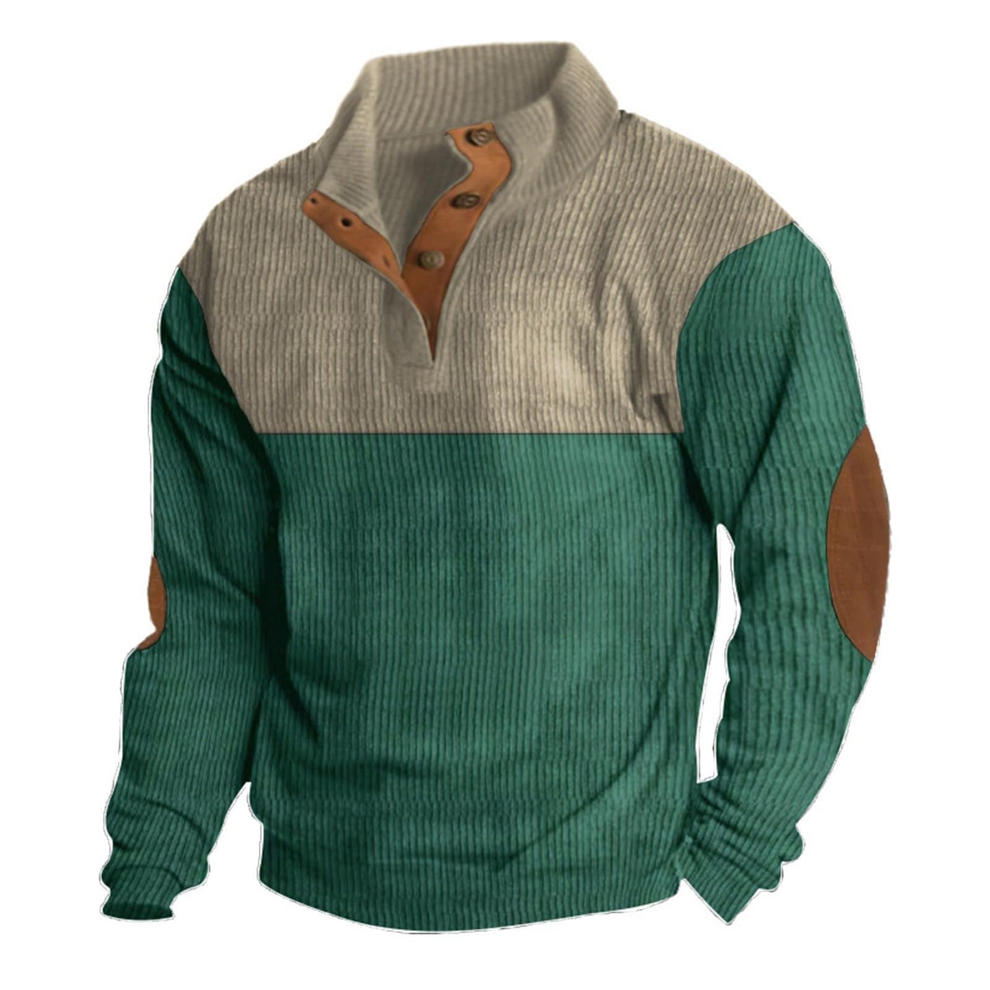 Flannel Shirt for Men Mens V Neck Sweater Ropa Térmica para Hombre Casual Stand Collar Button Neck Henley Long Sleeve Trendy Sweaters for Men Fashion Mens Cotton Sweater(C Navy3X-Large)