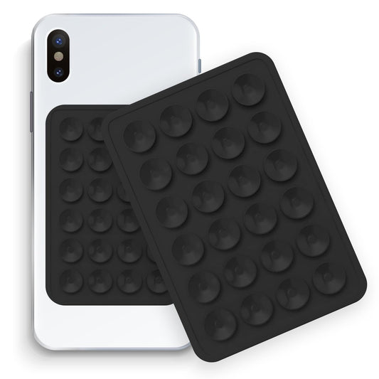 Soporte para Teléfono de Silicona Cymbidium con Succión - Agarre de Teléfono Pegajoso con Ventosa - Funda para Teléfono con Ventosa para iPhone y Android, Ideal para Selfies y Videos en TikTok (Negro)