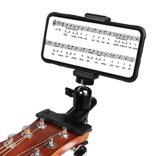Soporte Clip para Móvil en Guitarra – Sujeta tu Teléfono mientras Tocas