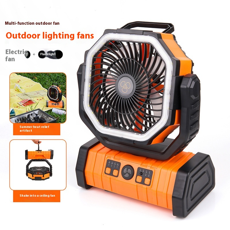 Power Bank con Luz LED y Ventilador para Camping y Exterior – 3 en 1 Portátil
