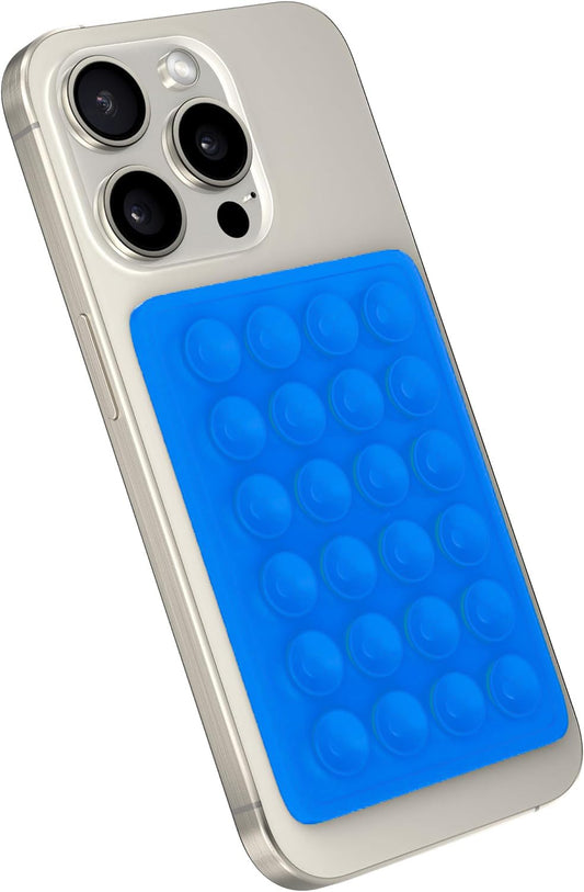 ZB.soar Suction Phone Case Mount Silicone Hands Free Phone Accessory Holder Mirror Shower Phone Holder for Tiktok Videos and Selfies (Dark Blue)