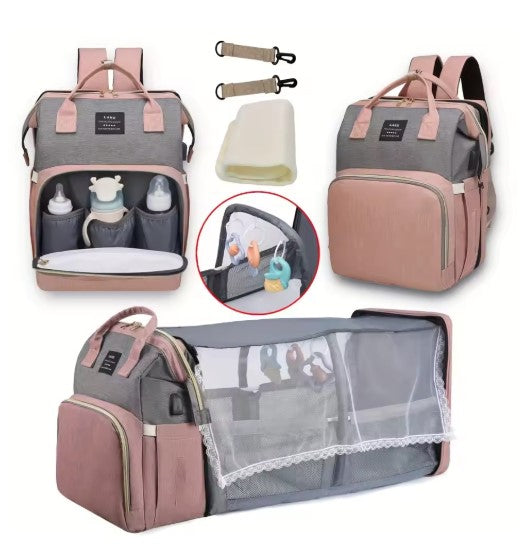 Bolso Maternal de Gran Capacidad – Mochila Organizadora para Mamá y Bebé