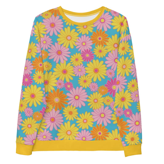 Sudadera Hippie Jardín para Mujer – Estampado Floral Boho Cómoda