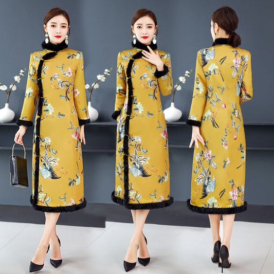 Vestido Cheongsam Retro para Mujer – Qipao Chino Elegante y Moderno