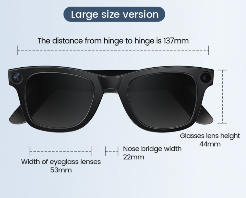Gafas Inteligentes con Cámara AI – Graba, Fotografa y Conecta con tu Móvil